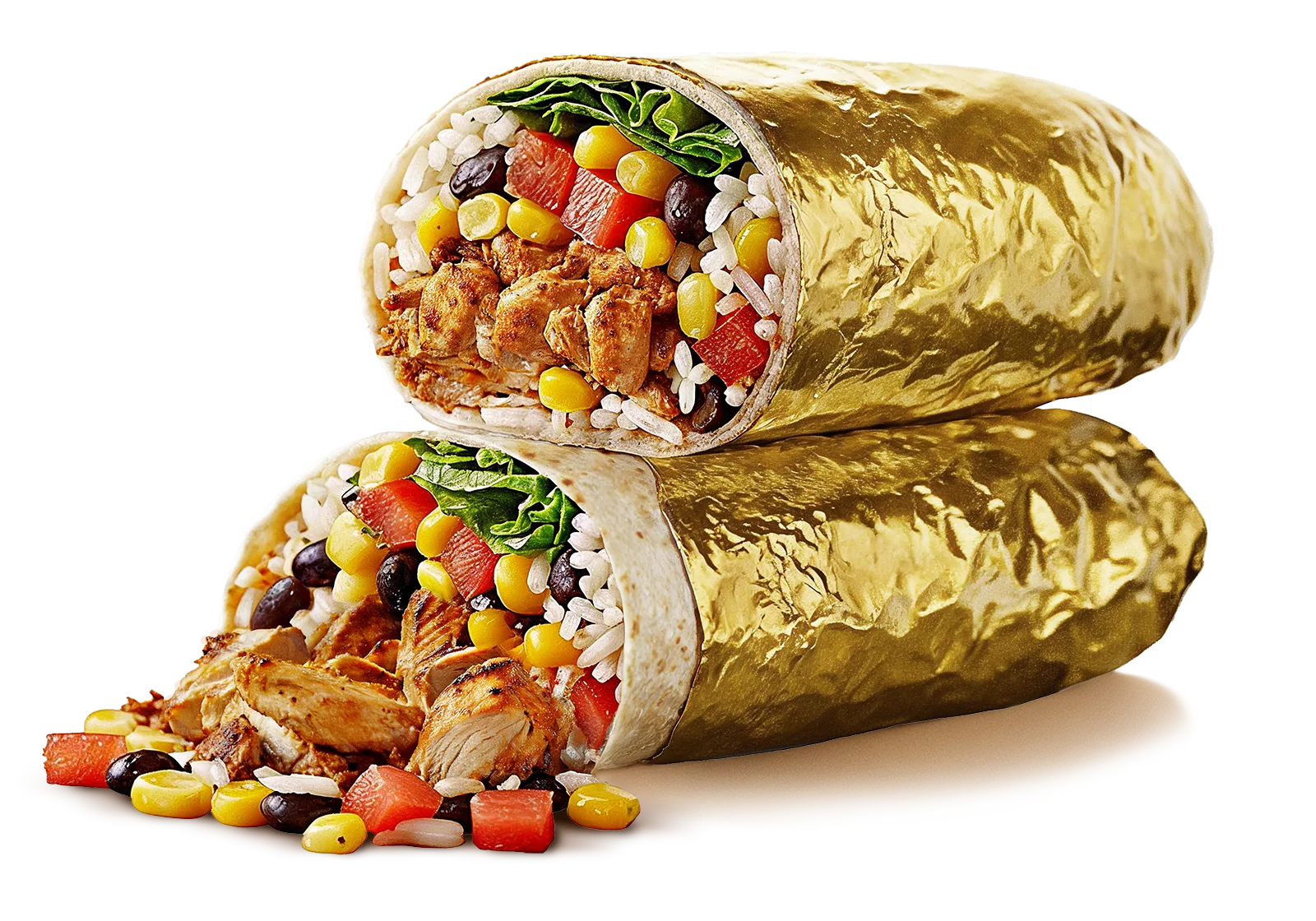 Grande pikantna piletina burrito